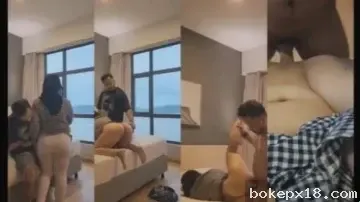 Doggy hijab cantik di hotel