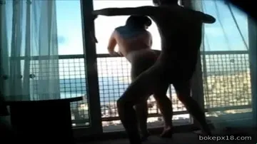 Ngentot pacar di balkon rooftop hotel